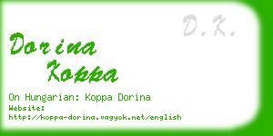 dorina koppa business card